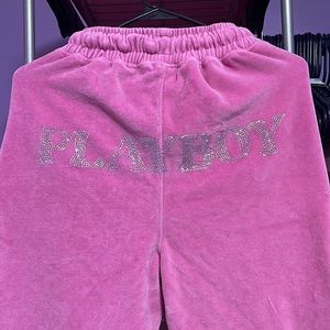 Beautiful Pink Playboy sweatpants with pockets on both sides! 😍